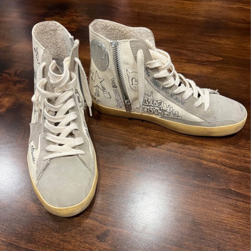 Golden GooseFrancy Journey-print high-top sneakers - Picture 6 of 9